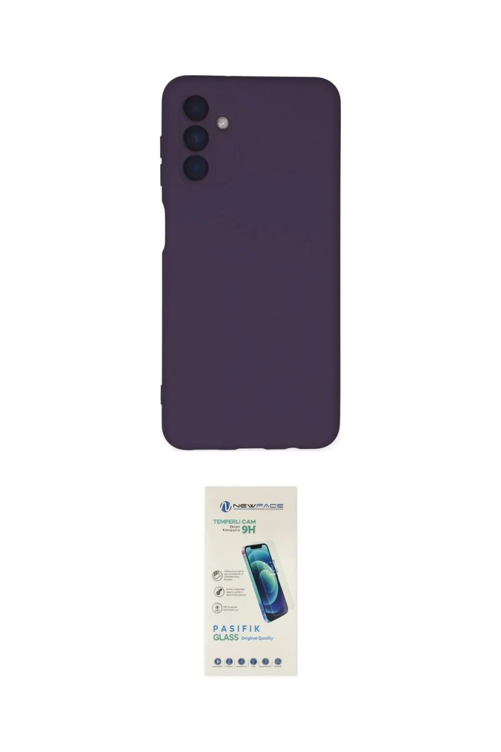 ieg™ Galaxy A04S Kılıf Ahenk Serisi - Şeffaf Pasifik Cam Ekran Koruyucu