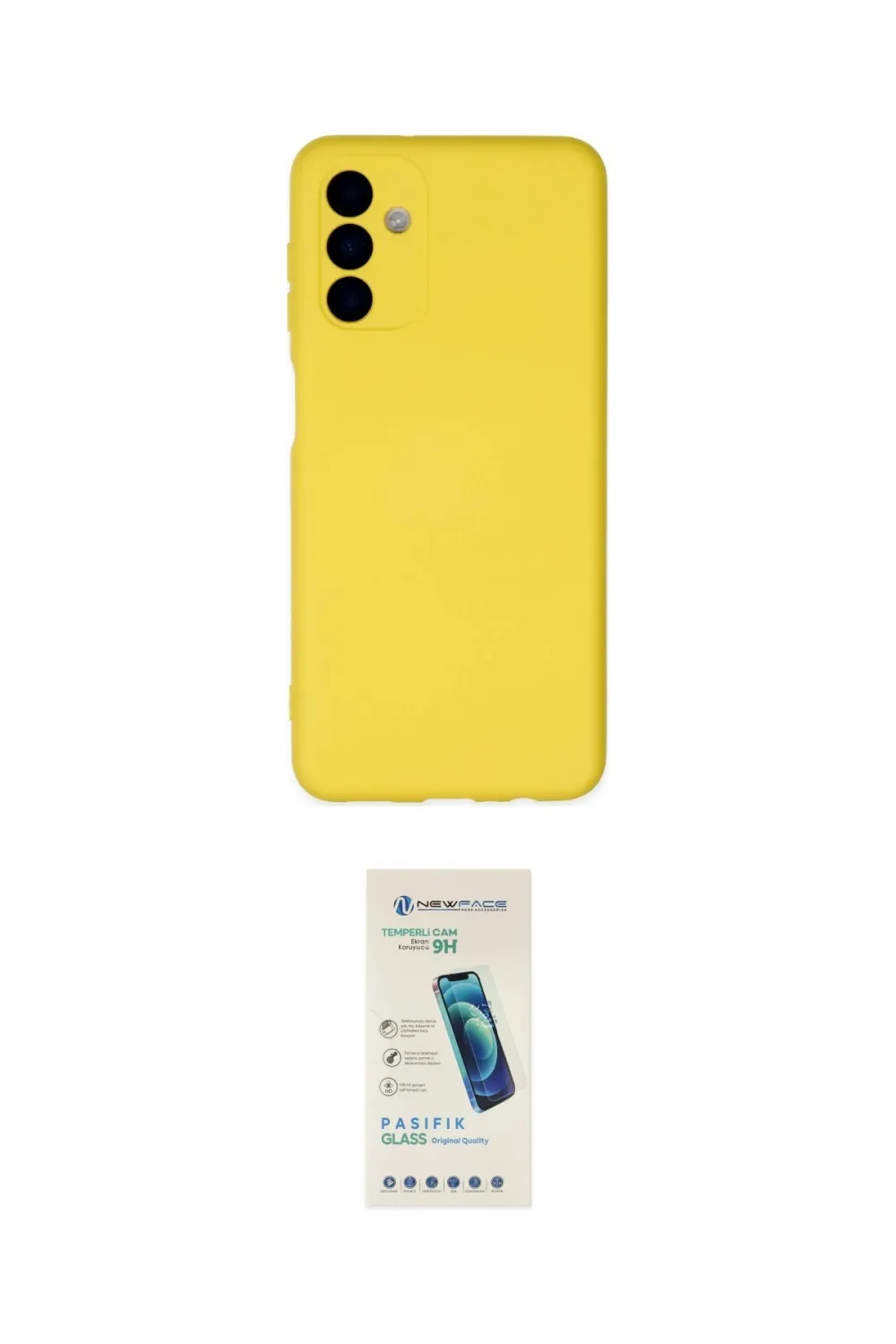 ieg™ Galaxy A04S Kılıf Ahenk Serisi - Şeffaf Pasifik Cam Ekran Koruyucu