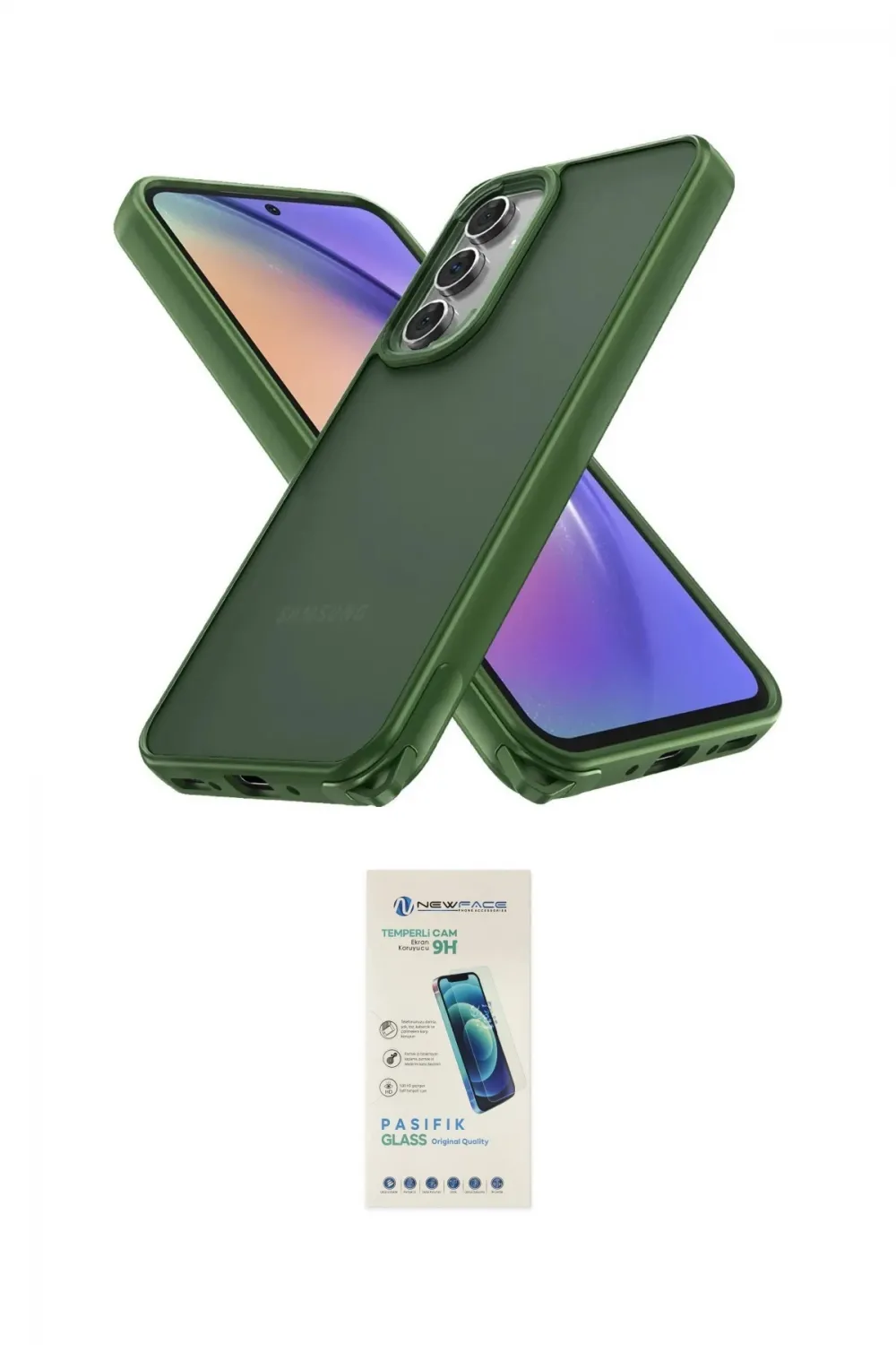 ieg™ Galaxy A04S Kılıf Atlas Form - Şeffaf Pasifik Cam Ekran Koruyucu