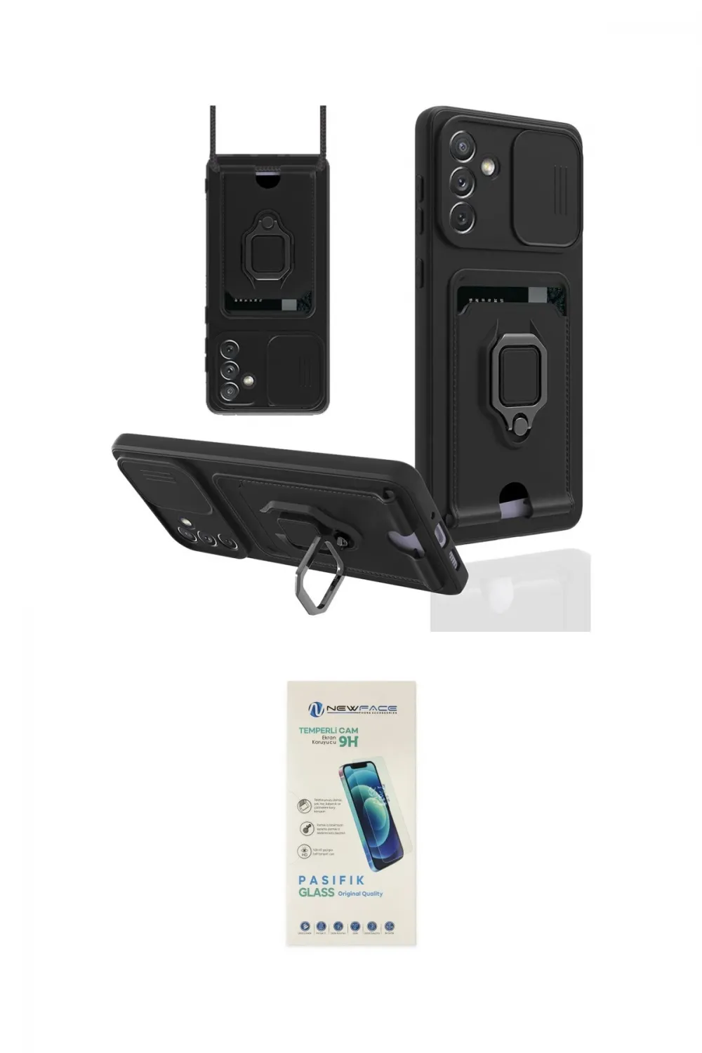 ieg™ Galaxy A04S Kılıf Vadi Form Prime - Şeffaf Pasifik Cam Ekran Koruyucu