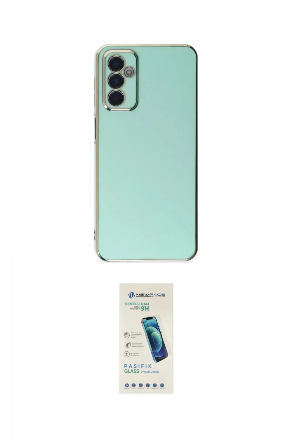 ieg™ Galaxy A04S Kılıf Yankı Serisi - Şeffaf Pasifik Cam Ekran Koruyucu