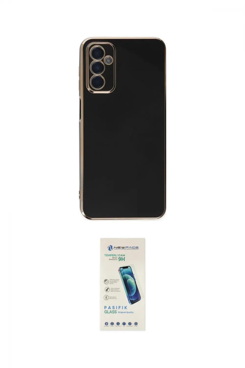 ieg™ Galaxy A04S Kılıf Yankı Serisi - Şeffaf Pasifik Cam Ekran Koruyucu