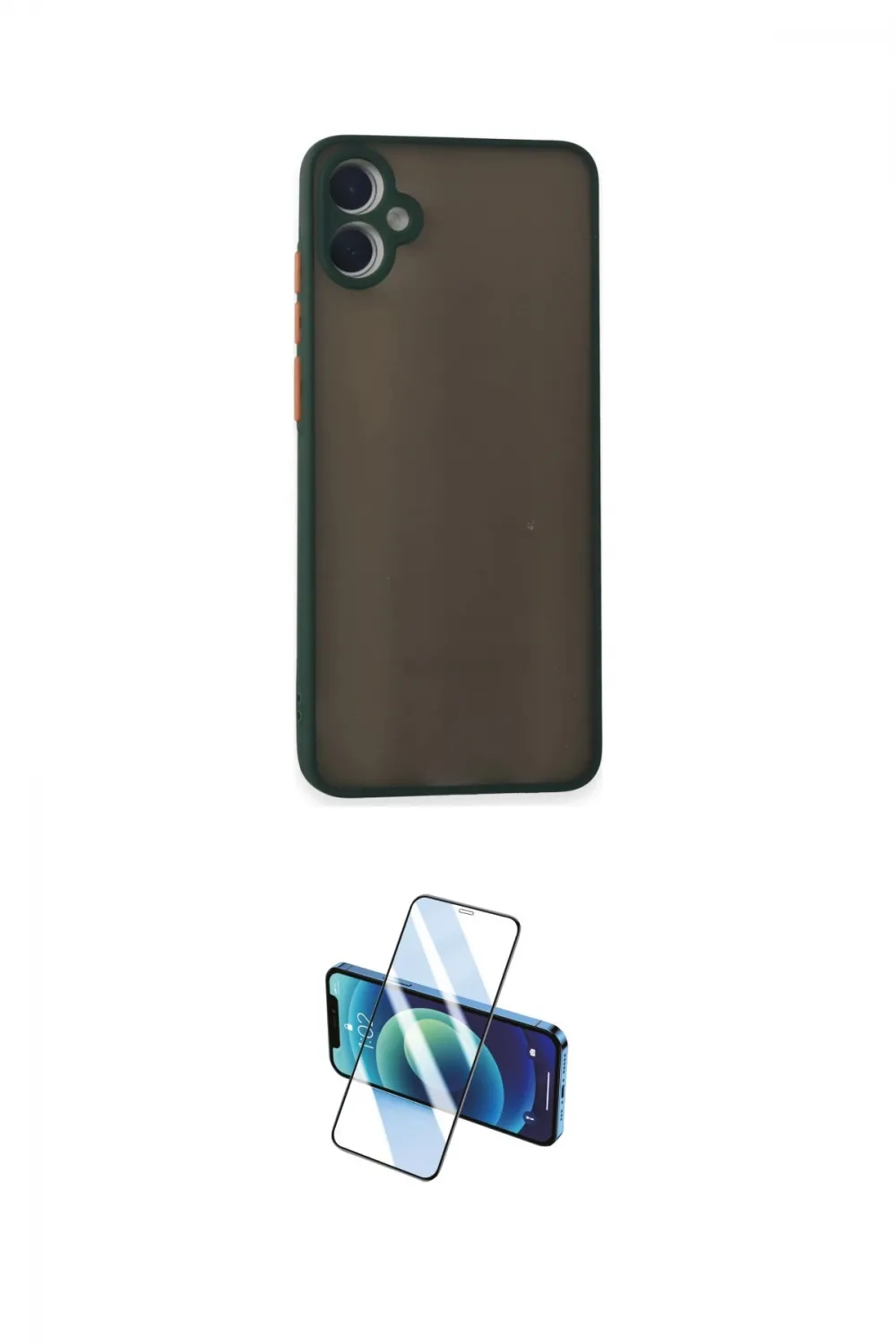 ieg™ Galaxy A05 Kılıf Ahenk Çizgi Serisi - Siyah 3D Antistatik Cam Ekran Koruyucu
