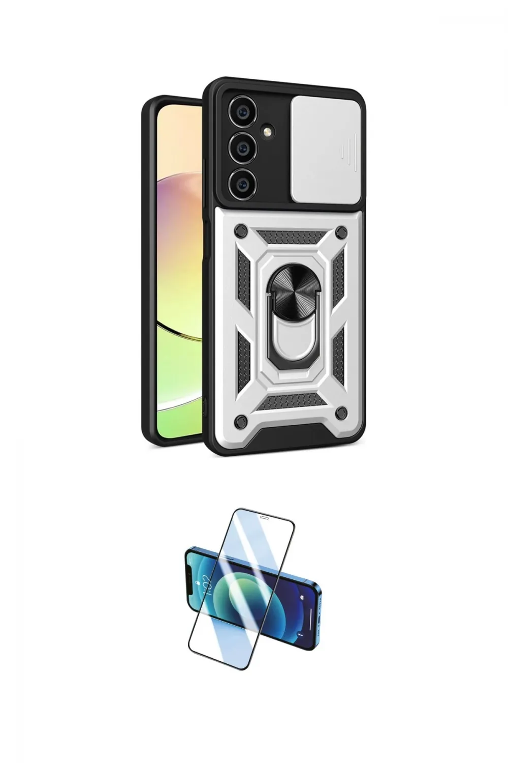 ieg™ Galaxy A05 Kılıf Ahenk Klasik - Siyah 3D Antistatik Cam Ekran Koruyucu