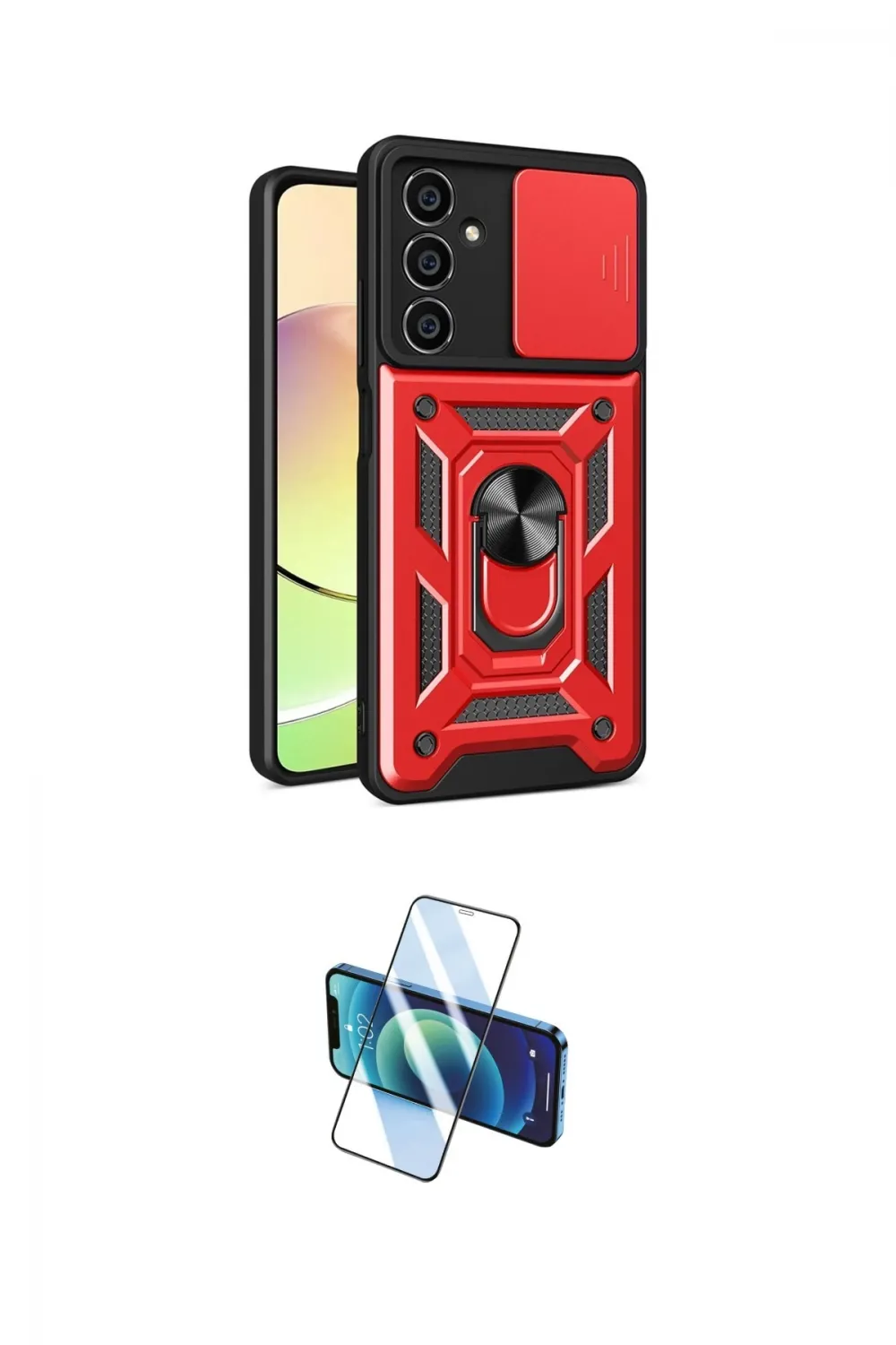 ieg™ Galaxy A05 Kılıf Ahenk Klasik - Siyah 3D Antistatik Cam Ekran Koruyucu