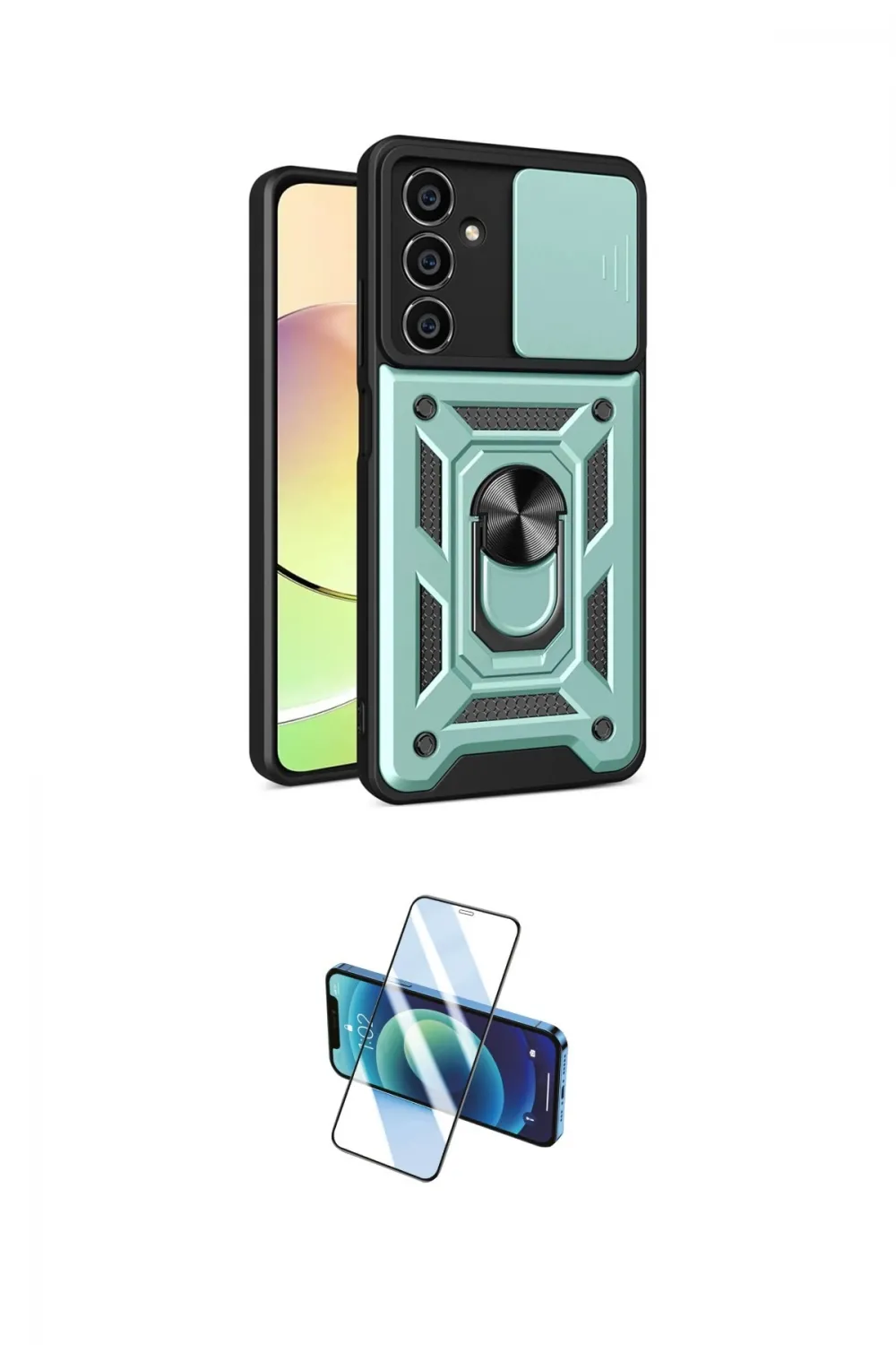 ieg™ Galaxy A05 Kılıf Ahenk Klasik - Siyah 3D Antistatik Cam Ekran Koruyucu
