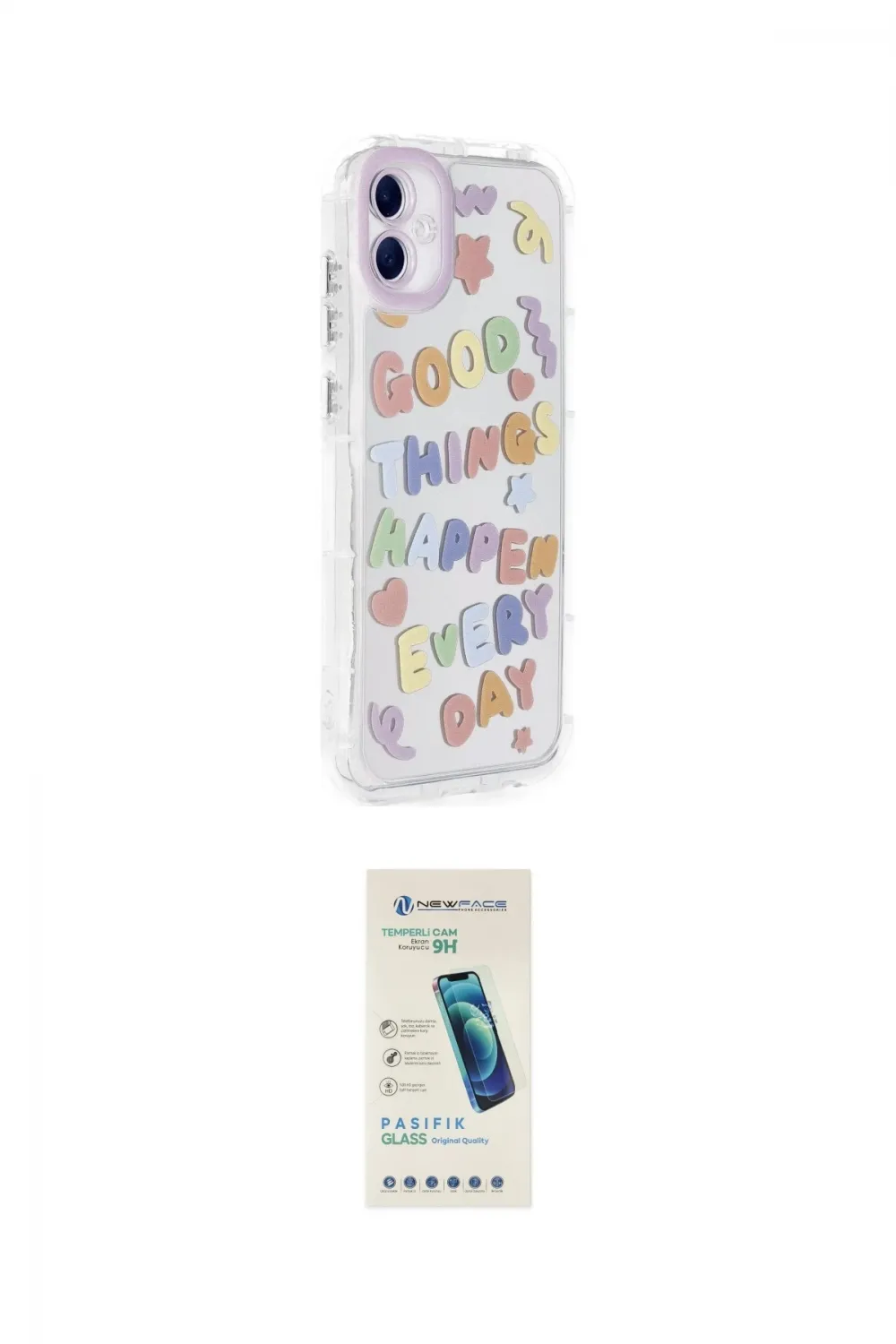 ieg™ Galaxy A05 Kılıf Ahenk Modern Serisi - Şeffaf Pasifik Cam Ekran Koruyucu