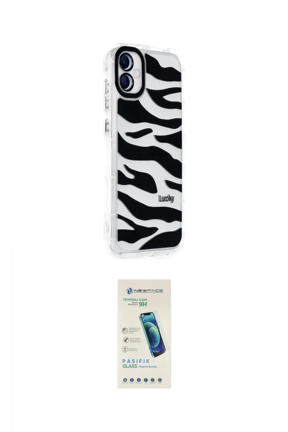 ieg™ Galaxy A05 Kılıf Ahenk Modern Serisi - Şeffaf Pasifik Cam Ekran Koruyucu
