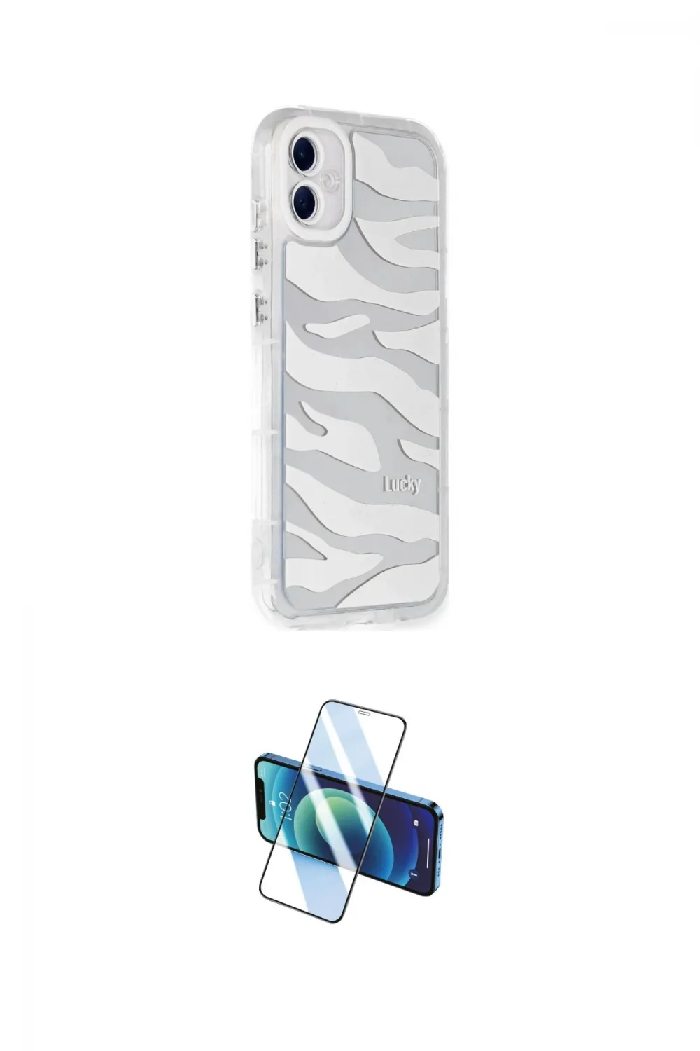 ieg™ Galaxy A05 Kılıf Ahenk Modern Serisi - Siyah 3D Antistatik Cam Ekran Koruyucu