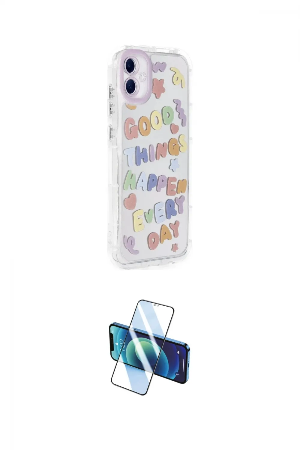 ieg™ Galaxy A05 Kılıf Ahenk Modern Serisi - Siyah 3D Antistatik Cam Ekran Koruyucu
