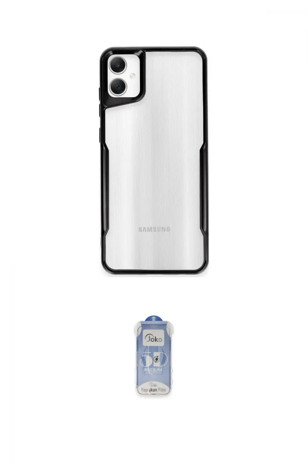 ieg™ Galaxy A05 Kılıf Akış Çizgi Koleksiyonu - Siyah Joko Magic 5D Cam