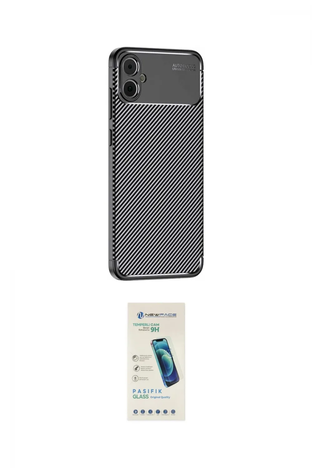 ieg™ Galaxy A05 Kılıf Eksen Form Prime - Şeffaf Pasifik Cam Ekran Koruyucu