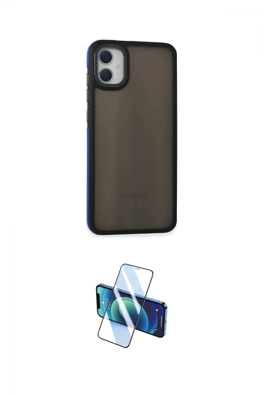 ieg™ Galaxy A05 Kılıf Eksen Işık - Siyah 3D Antistatik Cam Ekran Koruyucu