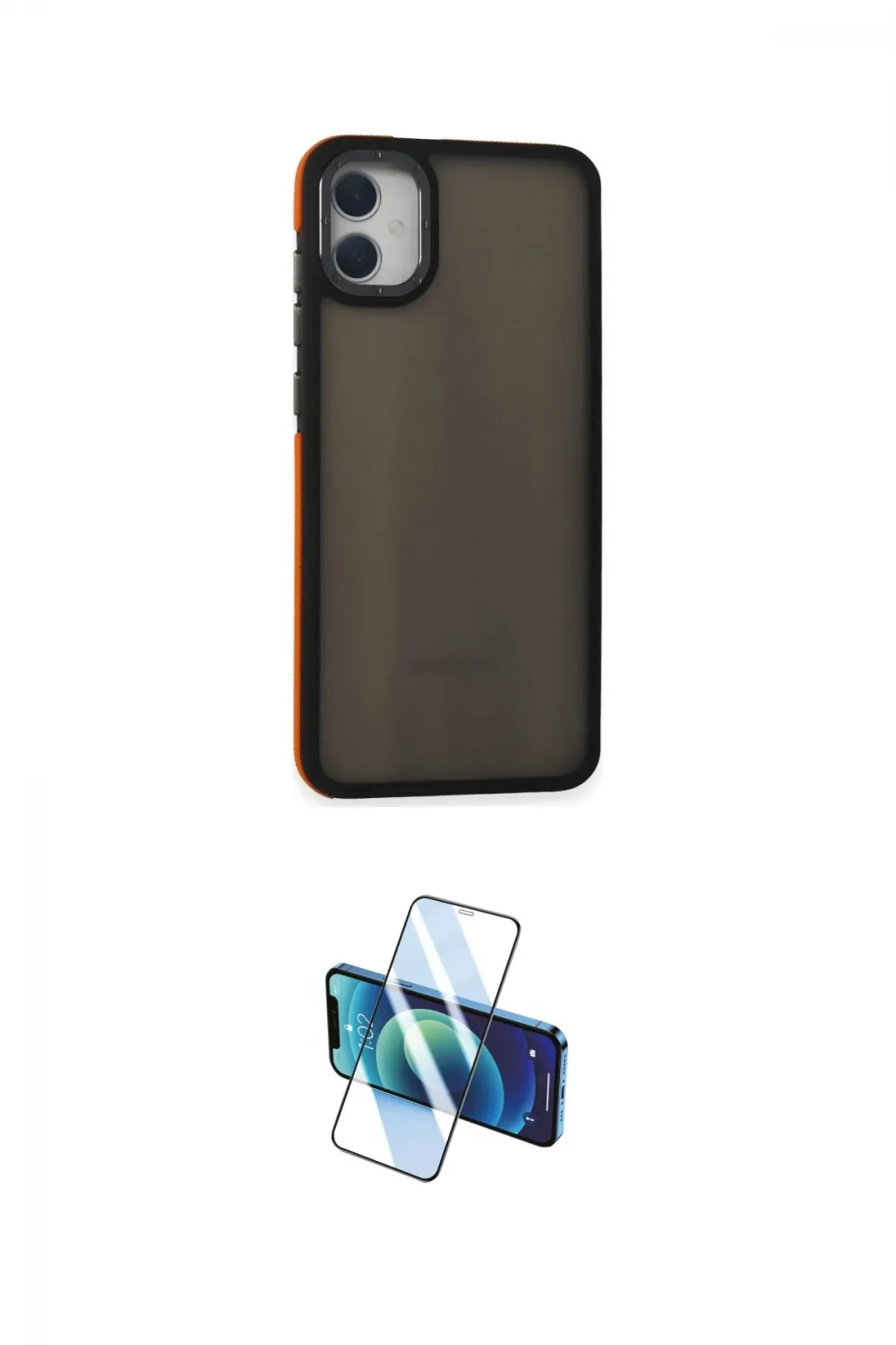 ieg™ Galaxy A05 Kılıf Eksen Işık - Siyah 3D Antistatik Cam Ekran Koruyucu