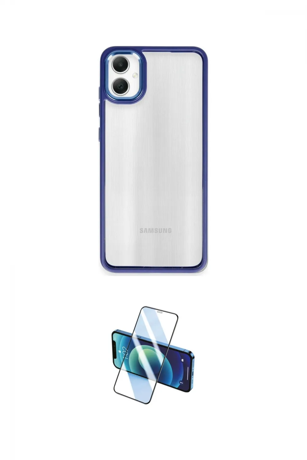ieg™ Galaxy A05 Kılıf Nova Işık Serisi - Siyah 3D Antistatik Cam Ekran Koruyucu