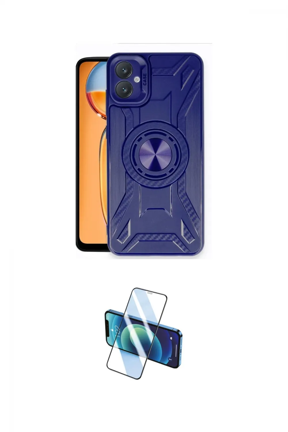 ieg™ Galaxy A05 Kılıf Nova Yansıma Prime - Siyah 3D Antistatik Cam Ekran Koruyucu