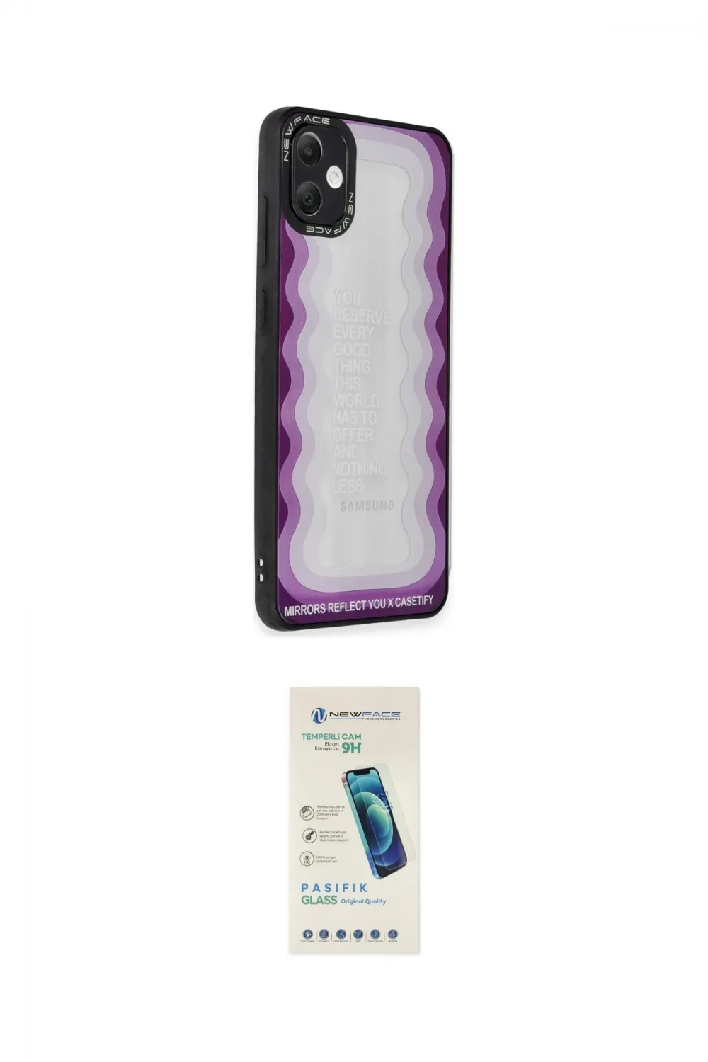 ieg™ Galaxy A05 Kılıf Odak Klasik Serisi - Şeffaf Pasifik Cam Ekran Koruyucu