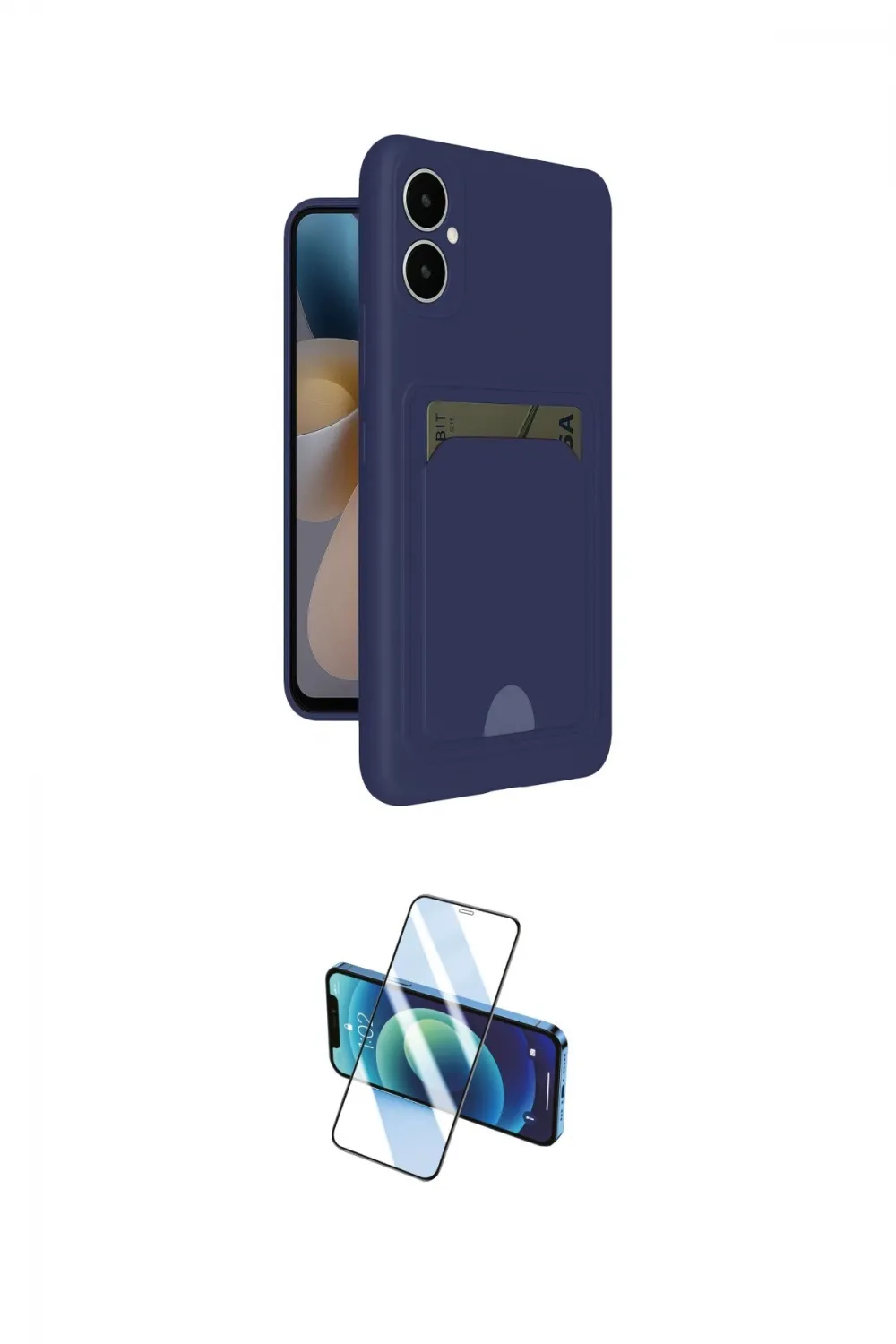 ieg™ Galaxy A05 Kılıf Vadi Çizgi Prime - Siyah 3D Antistatik Cam Ekran Koruyucu
