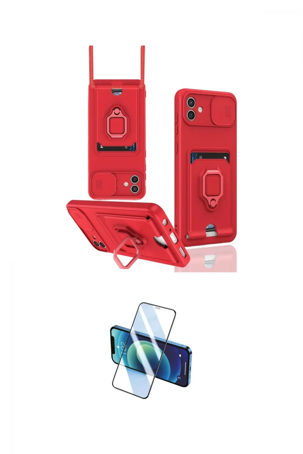 ieg™ Galaxy A05 Kılıf Vadi Form Prime - Siyah 3D Antistatik Cam Ekran Koruyucu