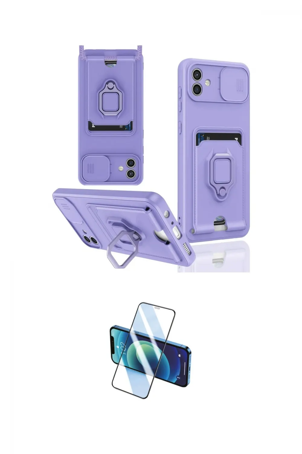 ieg™ Galaxy A05 Kılıf Vadi Form Prime - Siyah 3D Antistatik Cam Ekran Koruyucu