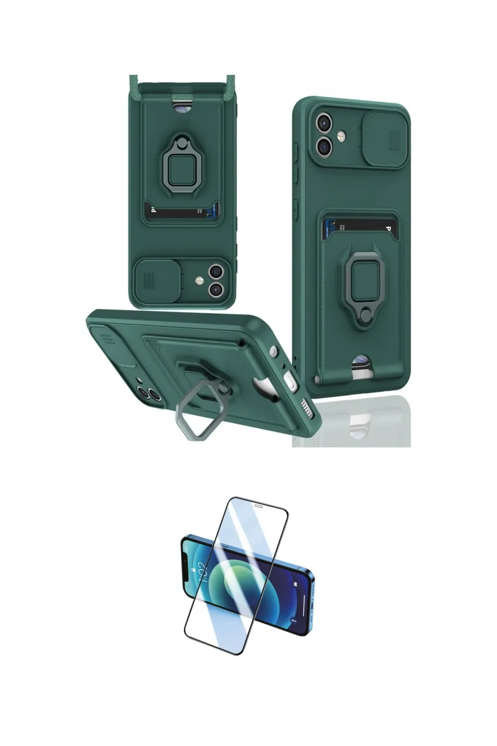 ieg™ Galaxy A05 Kılıf Vadi Form Prime - Siyah 3D Antistatik Cam Ekran Koruyucu