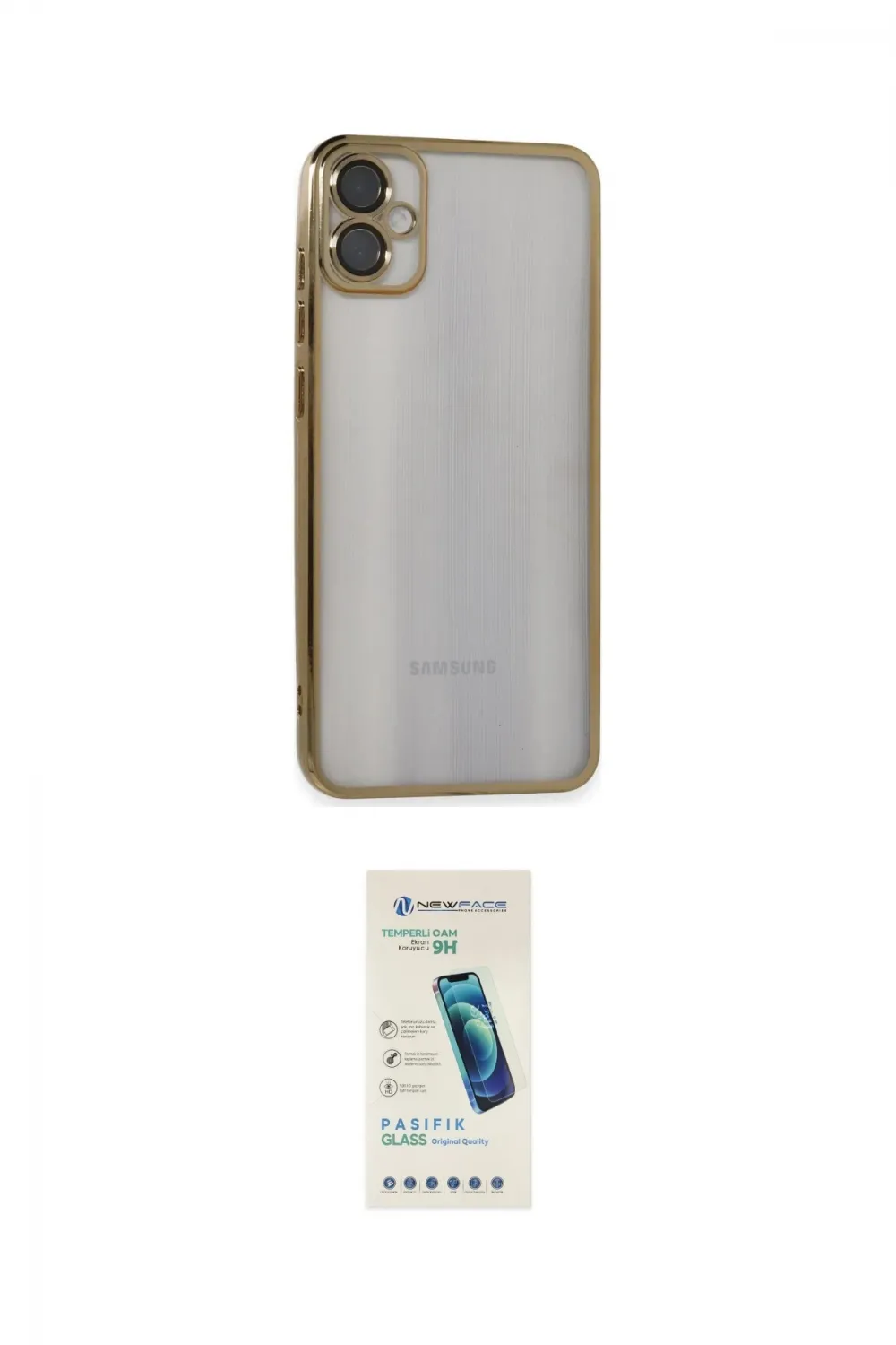 ieg™ Galaxy A05 Kılıf Vadi Minimal - Şeffaf Pasifik Cam Ekran Koruyucu