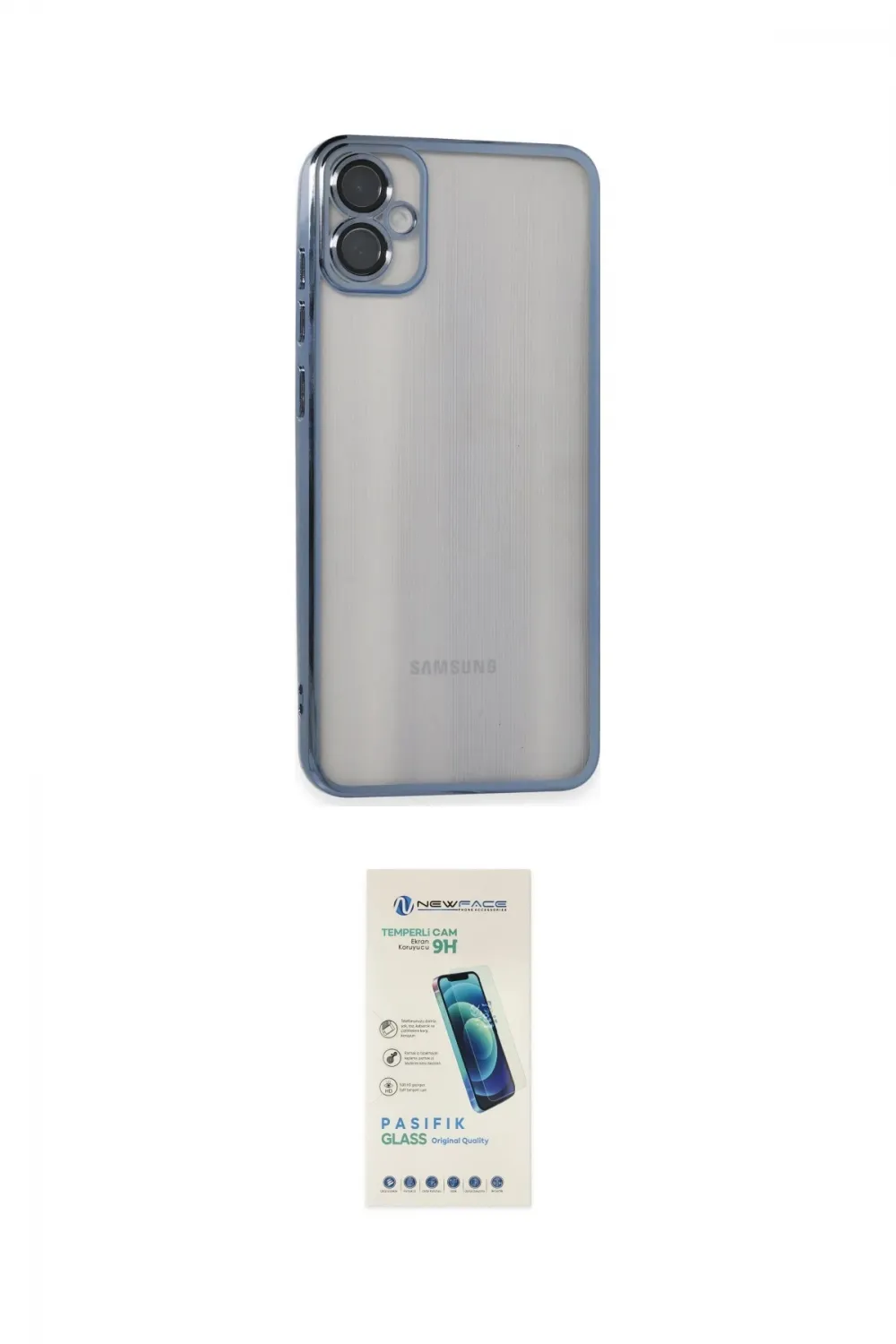 ieg™ Galaxy A05 Kılıf Vadi Minimal - Şeffaf Pasifik Cam Ekran Koruyucu