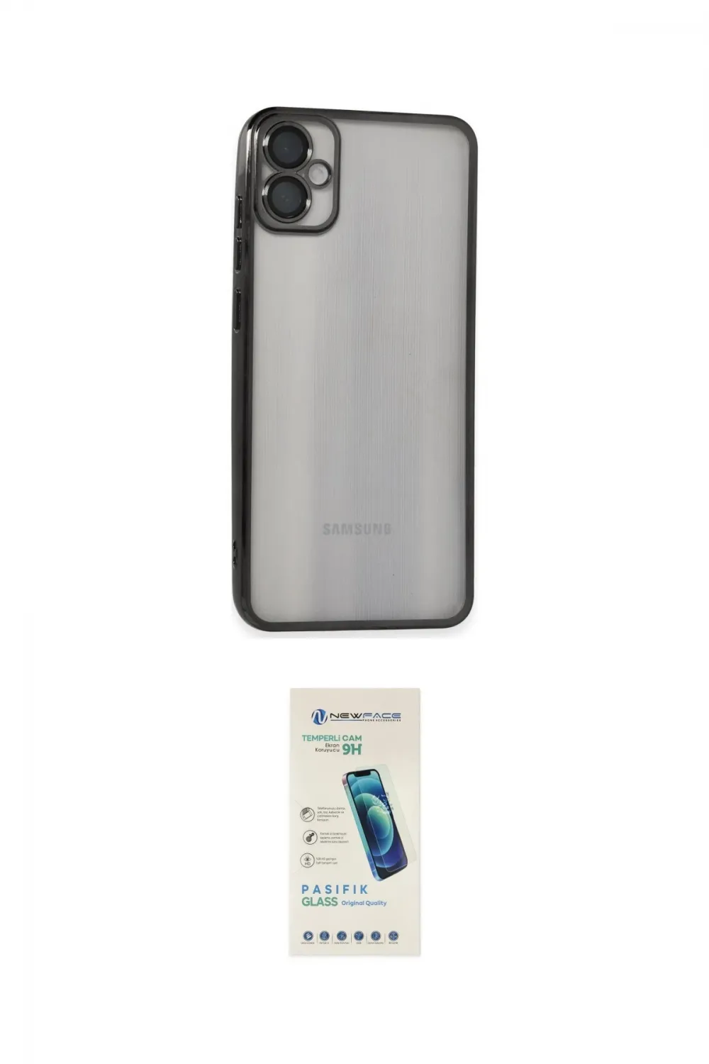 ieg™ Galaxy A05 Kılıf Vadi Minimal - Şeffaf Pasifik Cam Ekran Koruyucu