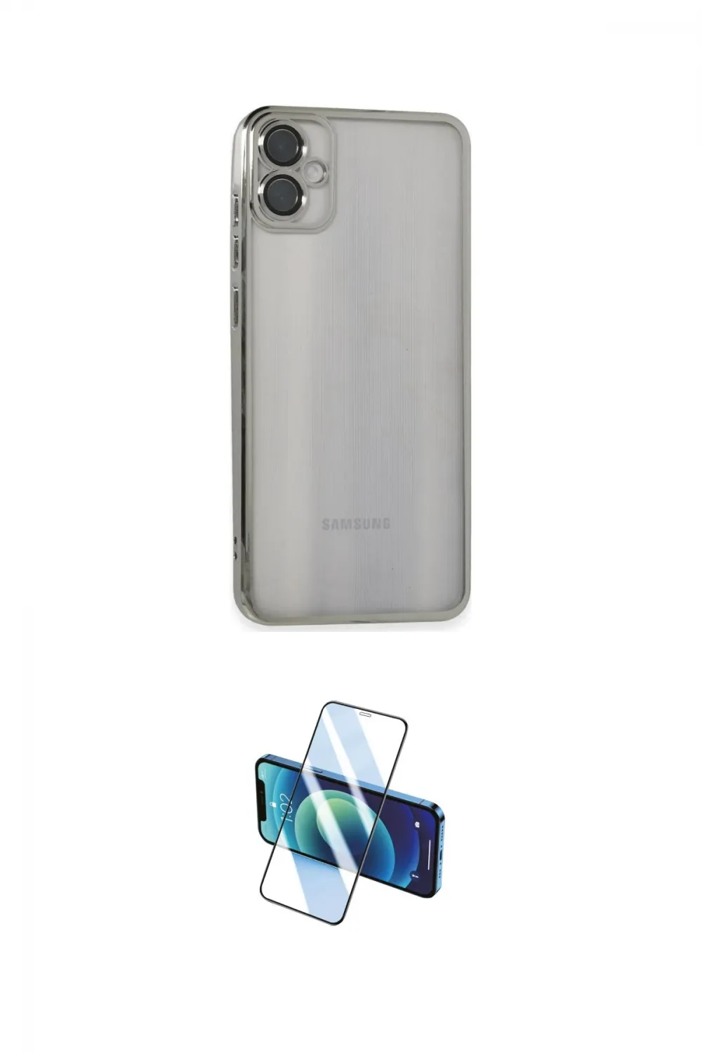 ieg™ Galaxy A05 Kılıf Vadi Minimal - Siyah 3D Antistatik Cam Ekran Koruyucu