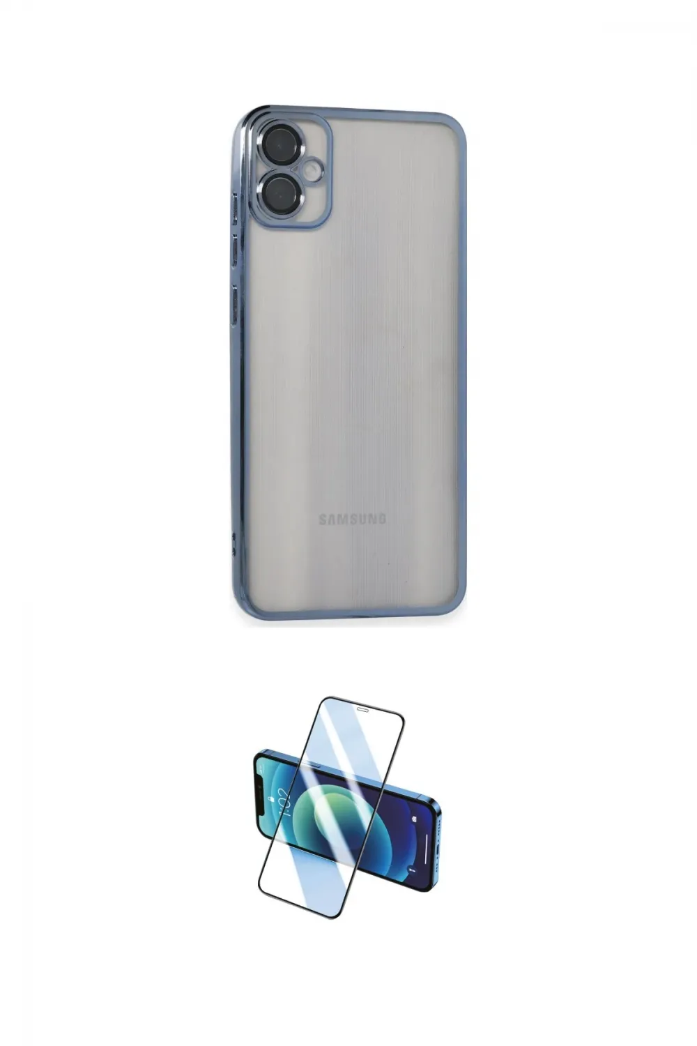 ieg™ Galaxy A05 Kılıf Vadi Minimal - Siyah 3D Antistatik Cam Ekran Koruyucu
