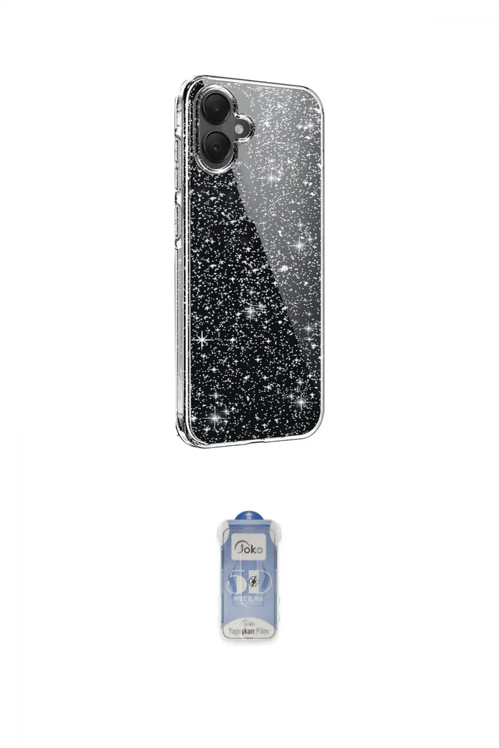 ieg™ Galaxy A05 Kılıf Yankı Doku Prime - Siyah Joko Magic 5D Cam