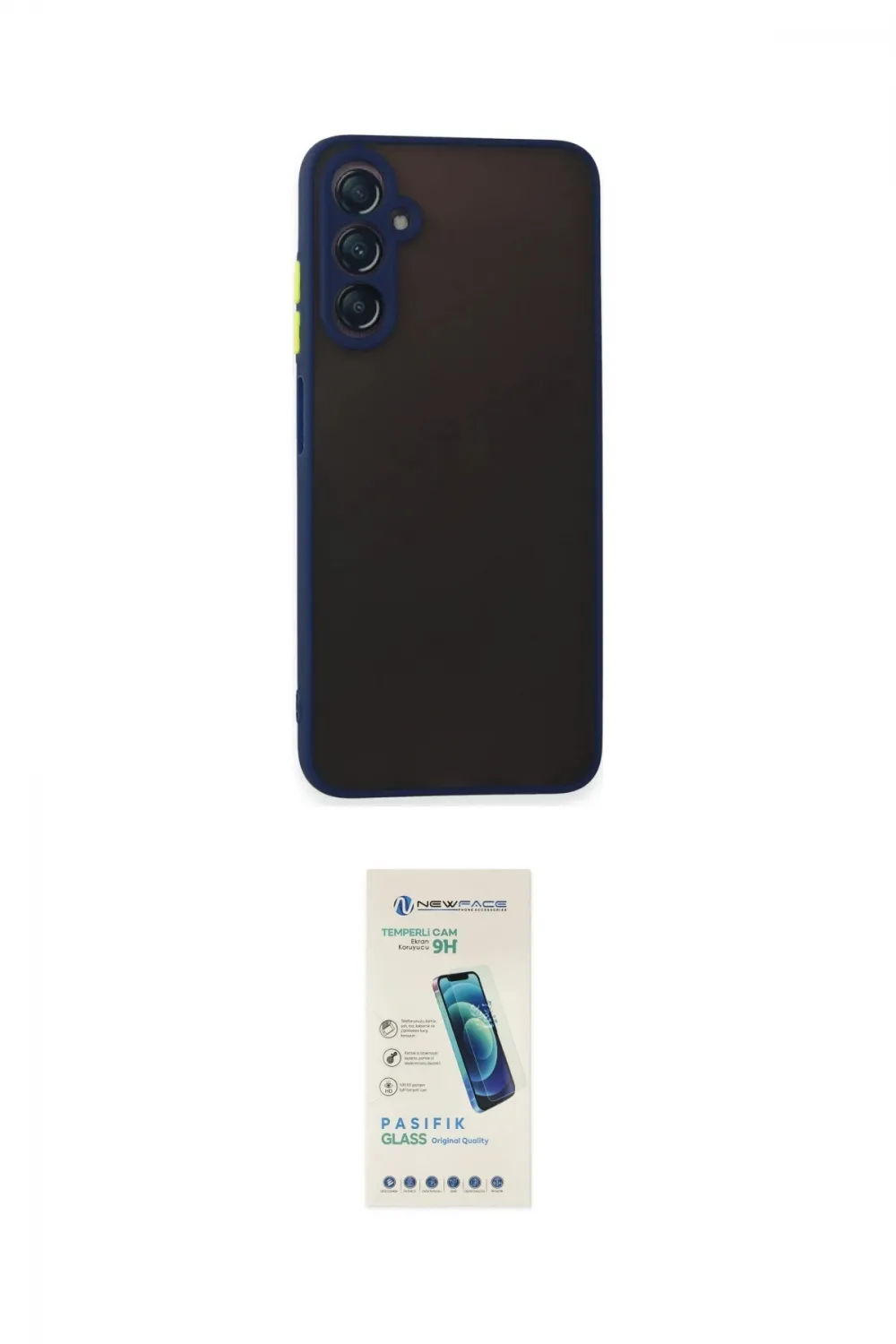 ieg™ Galaxy A05S Kılıf Ahenk Çizgi Serisi - Şeffaf Pasifik Cam Ekran Koruyucu