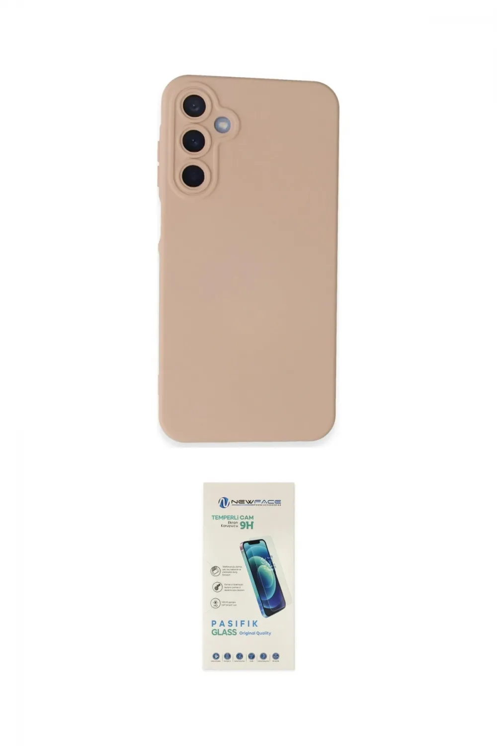 ieg™ Galaxy A05S Kılıf Ahenk Serisi - Şeffaf Pasifik Cam Ekran Koruyucu