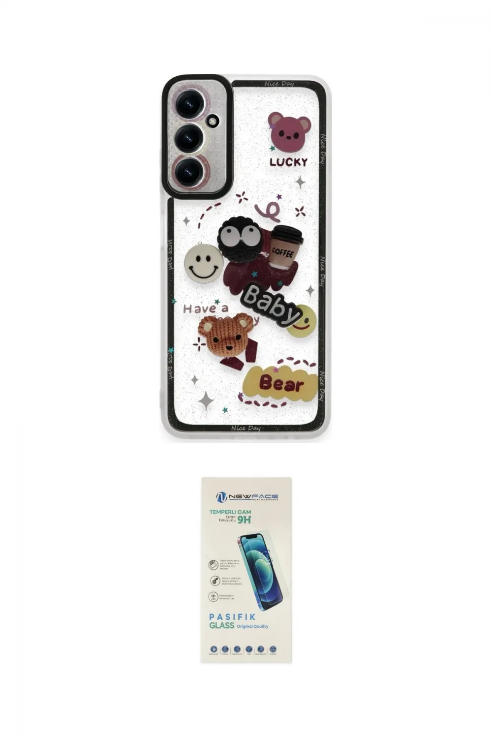 ieg™ Galaxy A05S Kılıf Çekirdek Asil - Şeffaf Pasifik Cam Ekran Koruyucu