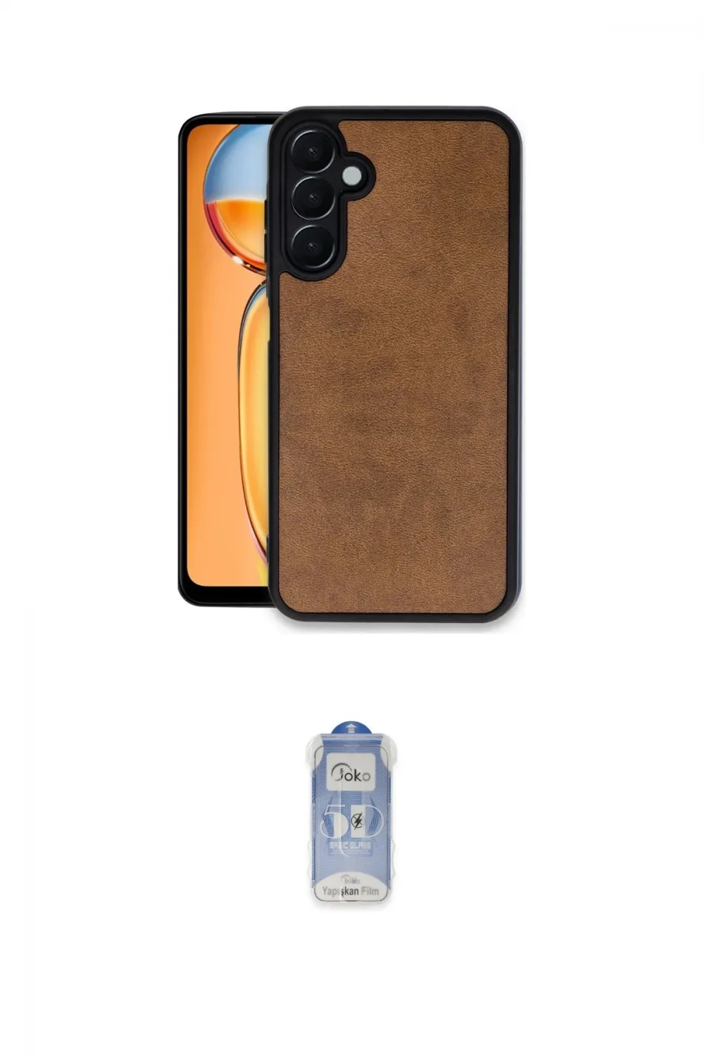 ieg™ Galaxy A05S Kılıf Kıvılcım Işık Serisi - Siyah Joko Magic 5D Cam