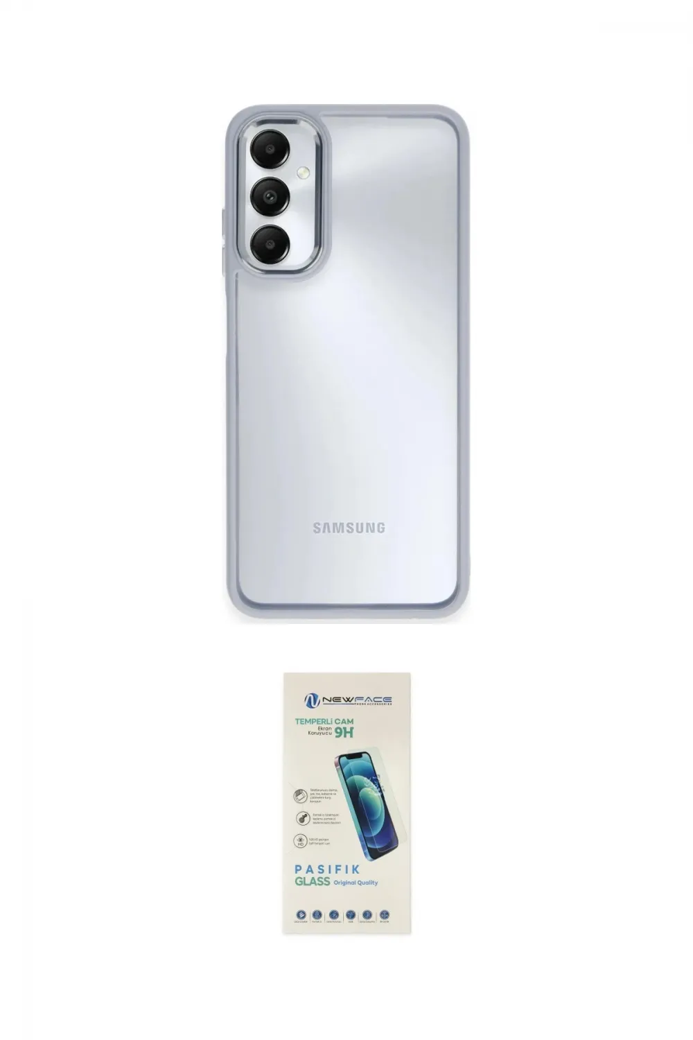 ieg™ Galaxy A05S Kılıf Nova Işık Serisi - Şeffaf Pasifik Cam Ekran Koruyucu