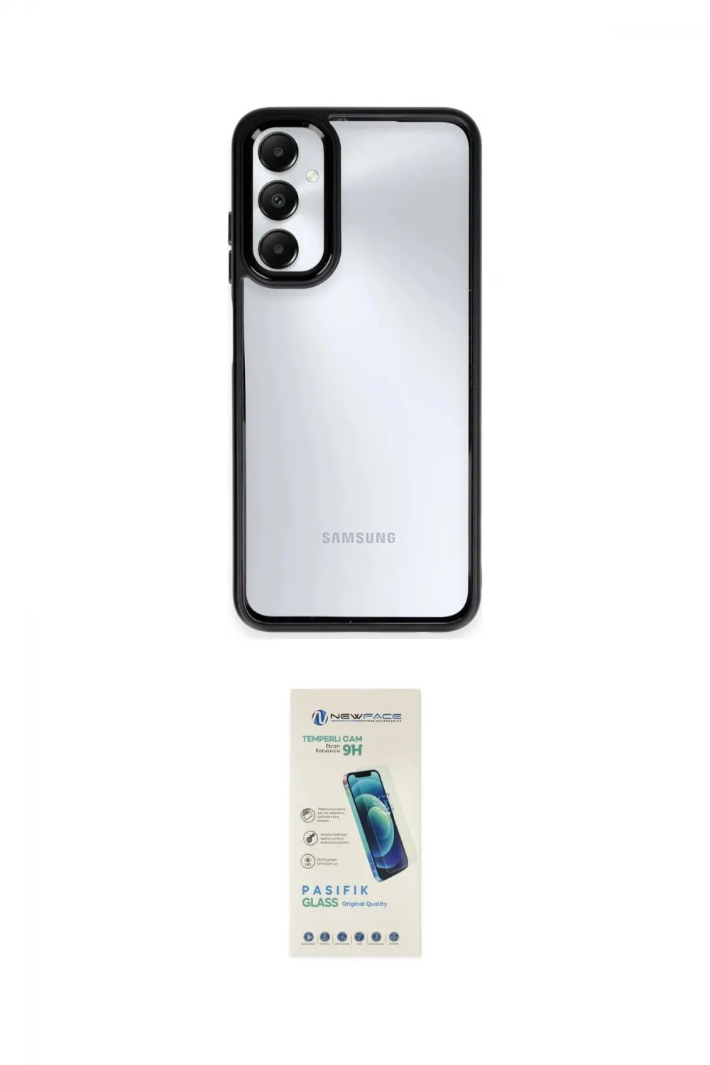 ieg™ Galaxy A05S Kılıf Nova Işık Serisi - Şeffaf Pasifik Cam Ekran Koruyucu