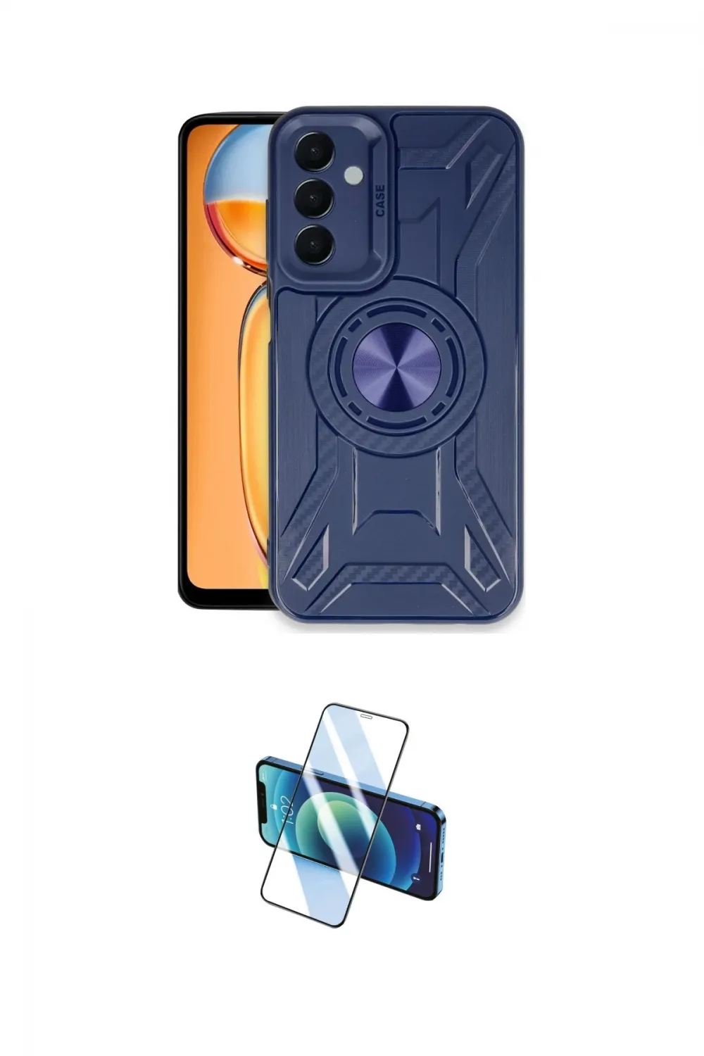 ieg™ Galaxy A05S Kılıf Nova Yansıma Prime - Siyah 3D Antistatik Cam Ekran Koruyucu