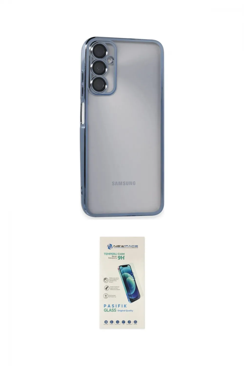 ieg™ Galaxy A05S Kılıf Vadi Minimal - Şeffaf Pasifik Cam Ekran Koruyucu