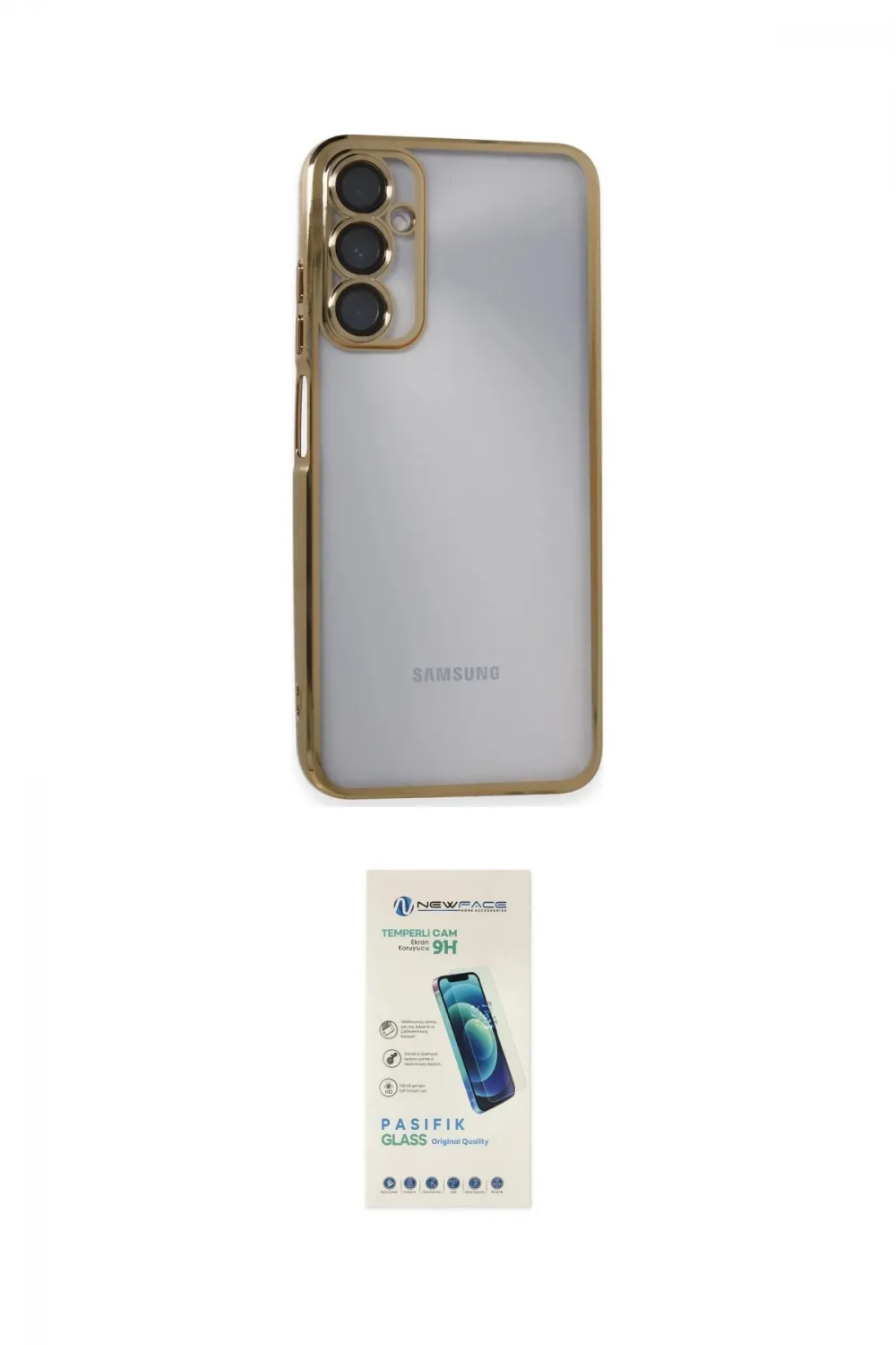 ieg™ Galaxy A05S Kılıf Vadi Minimal - Şeffaf Pasifik Cam Ekran Koruyucu