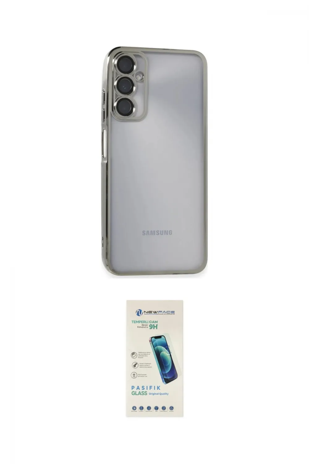 ieg™ Galaxy A05S Kılıf Vadi Minimal - Şeffaf Pasifik Cam Ekran Koruyucu