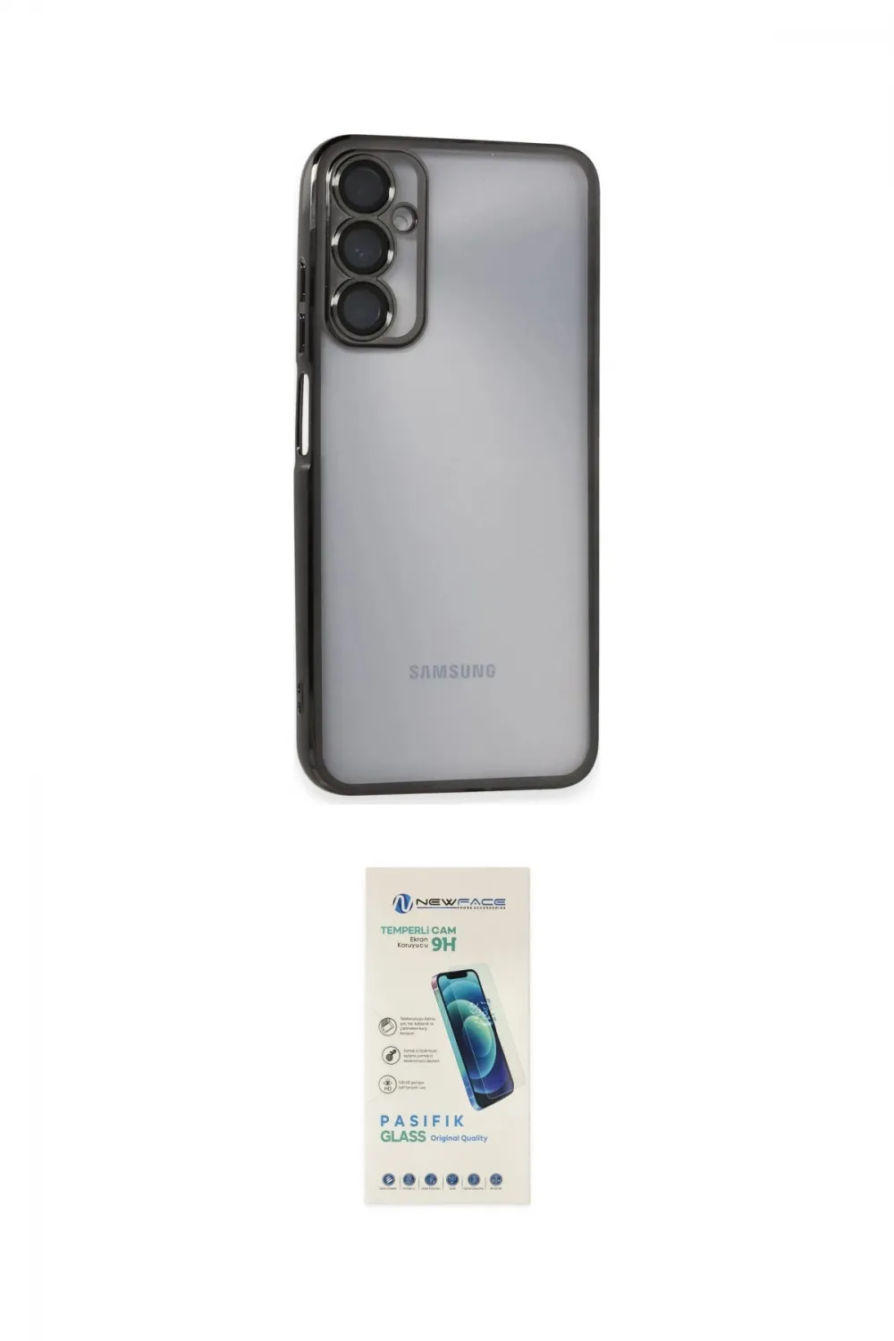 ieg™ Galaxy A05S Kılıf Vadi Minimal - Şeffaf Pasifik Cam Ekran Koruyucu