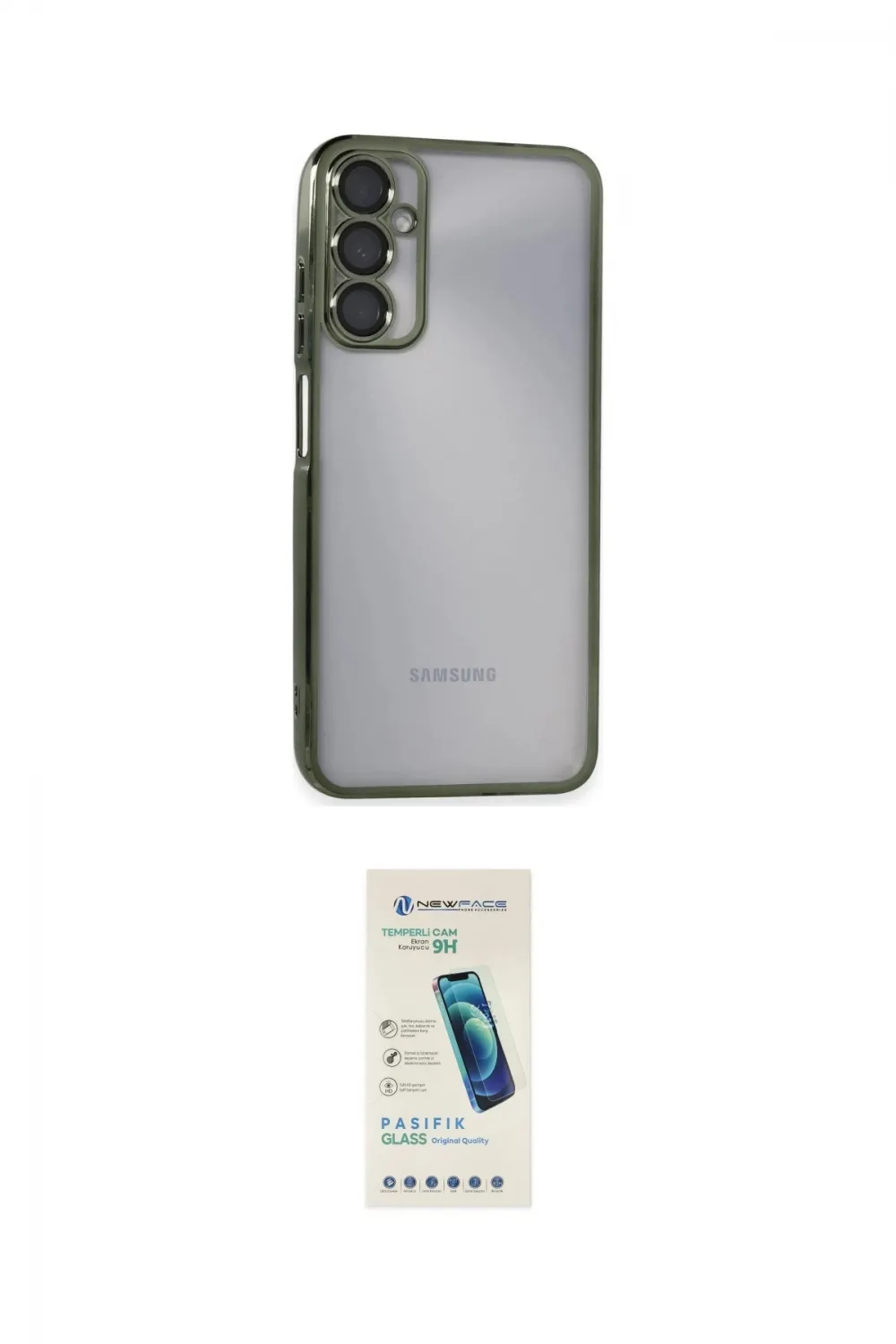 ieg™ Galaxy A05S Kılıf Vadi Minimal - Şeffaf Pasifik Cam Ekran Koruyucu