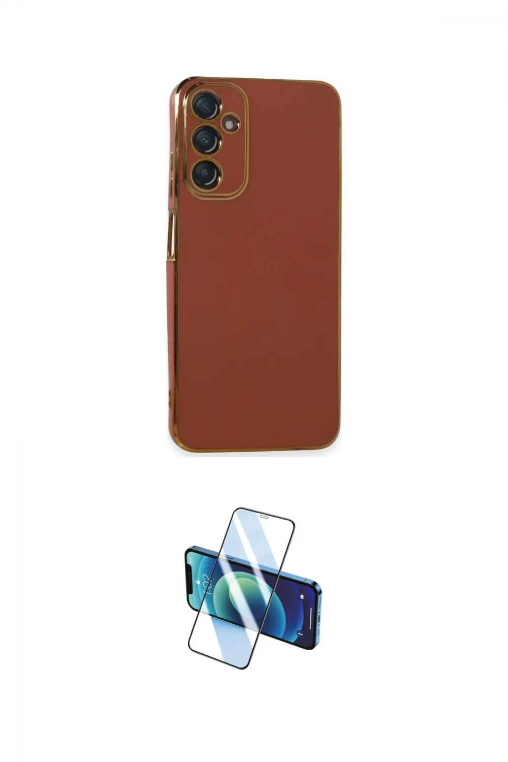 ieg™ Galaxy A05S Kılıf Yankı Serisi - Siyah 3D Antistatik Cam Ekran Koruyucu