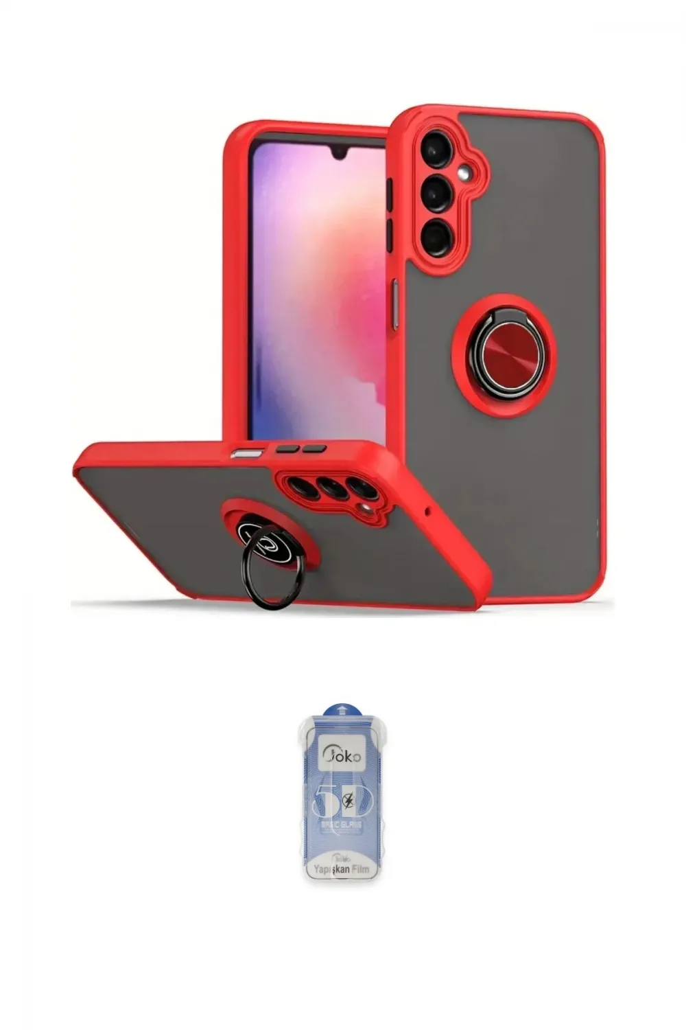 ieg™ Galaxy A05S Kılıf Yörünge Çizgi - Siyah Joko Magic 5D Cam