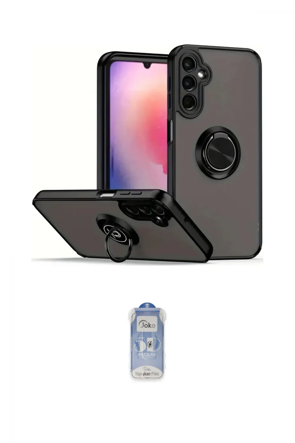 ieg™ Galaxy A05S Kılıf Yörünge Çizgi - Siyah Joko Magic 5D Cam