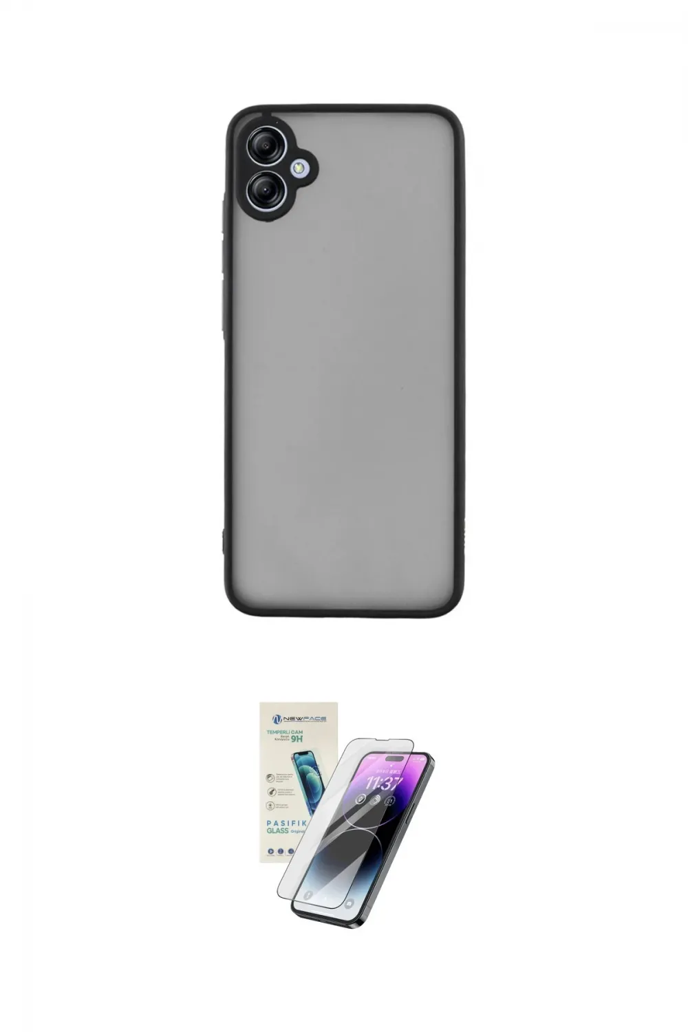 ieg™ Galaxy A06 Kılıf Ahenk Çizgi Serisi - Şeffaf Pasifik Cam Ekran Koruyucu