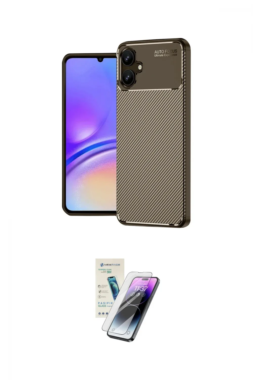 ieg™ Galaxy A06 Kılıf Eksen Form Prime - Şeffaf Pasifik Cam Ekran Koruyucu