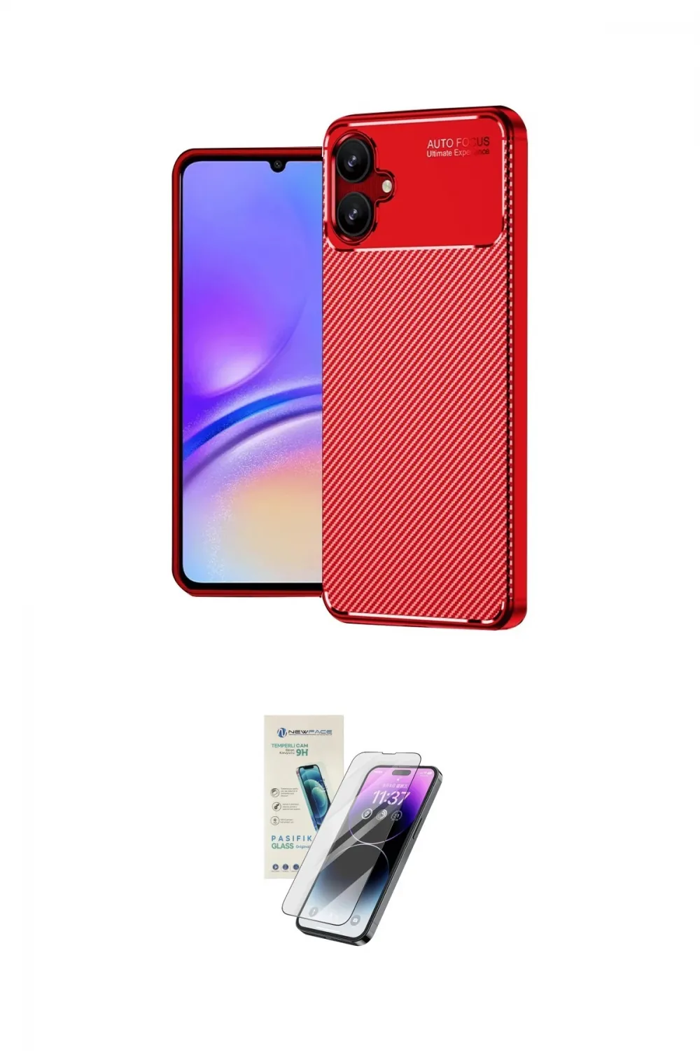 ieg™ Galaxy A06 Kılıf Eksen Form Prime - Şeffaf Pasifik Cam Ekran Koruyucu