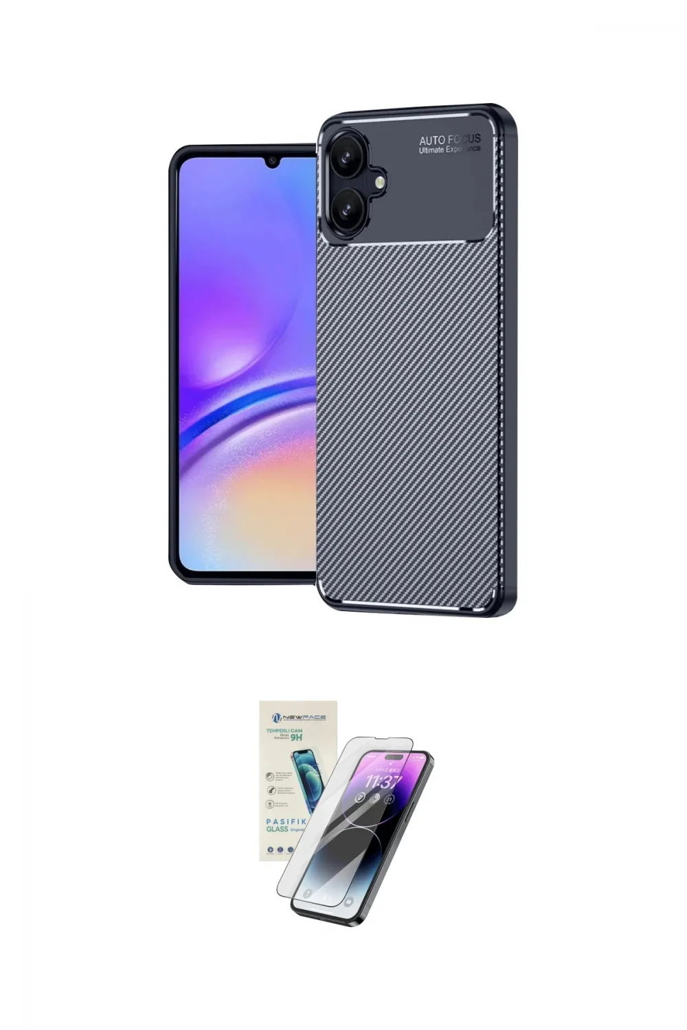 ieg™ Galaxy A06 Kılıf Eksen Form Prime - Şeffaf Pasifik Cam Ekran Koruyucu